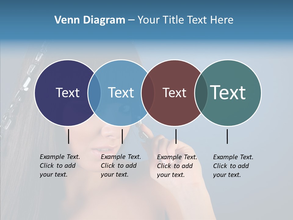 Gentle Brunette Blue PowerPoint Template