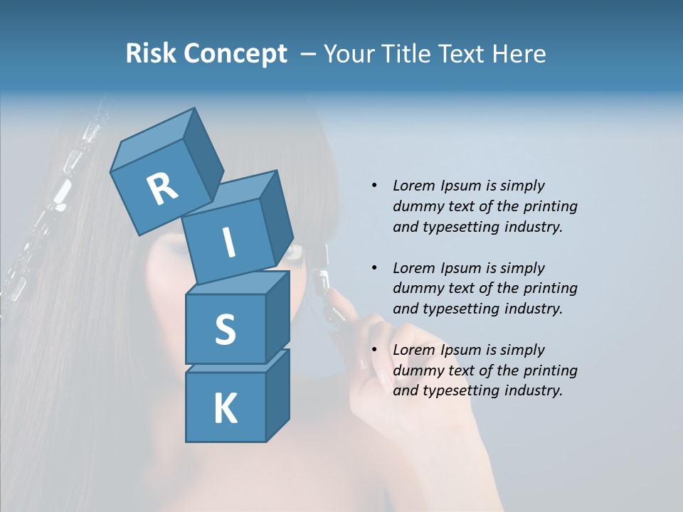 Gentle Brunette Blue PowerPoint Template