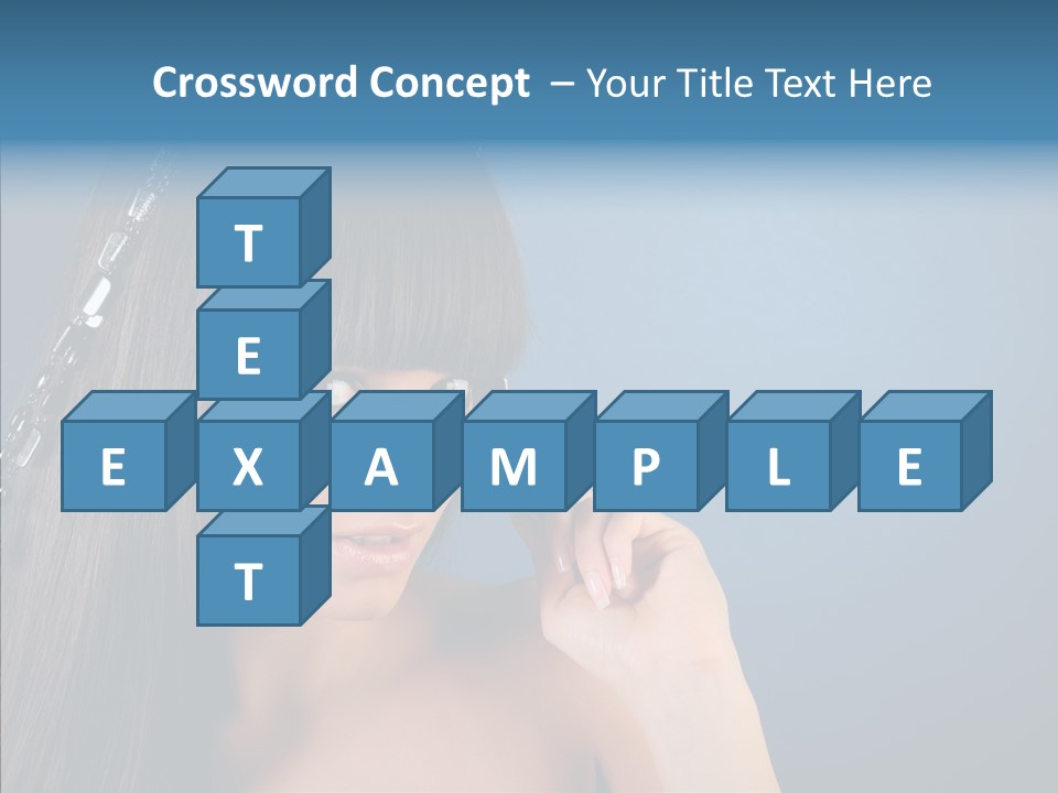 Gentle Brunette Blue PowerPoint Template