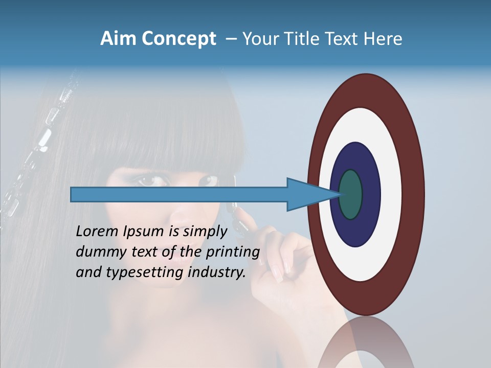 Gentle Brunette Blue PowerPoint Template