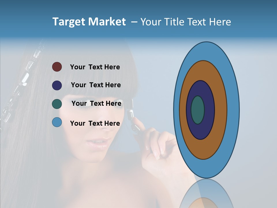 Gentle Brunette Blue PowerPoint Template