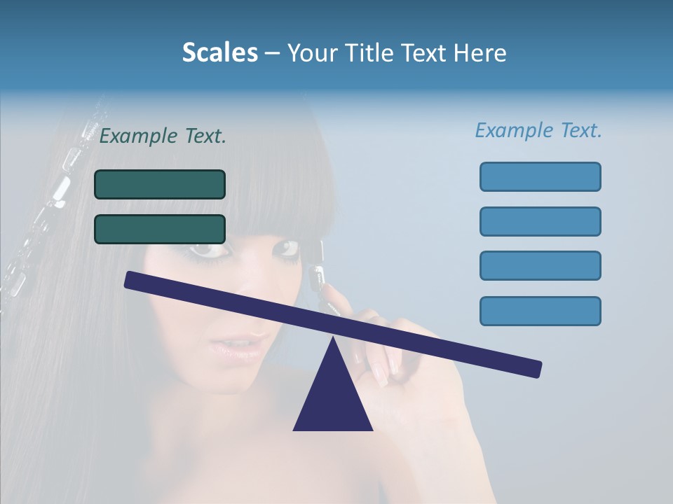 Gentle Brunette Blue PowerPoint Template