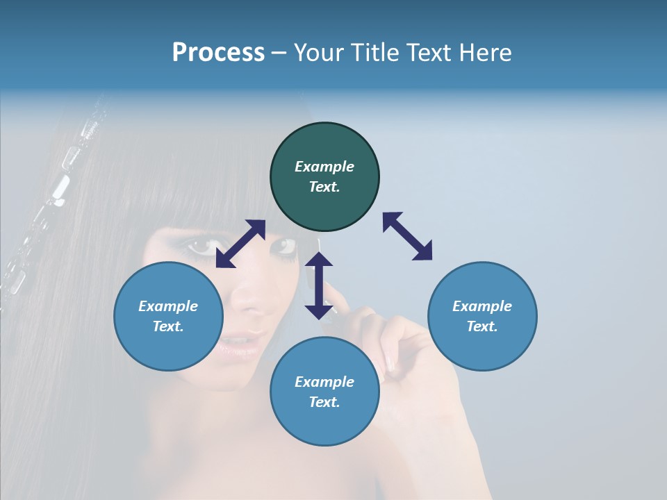 Gentle Brunette Blue PowerPoint Template