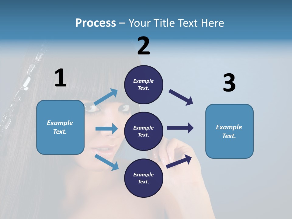 Gentle Brunette Blue PowerPoint Template