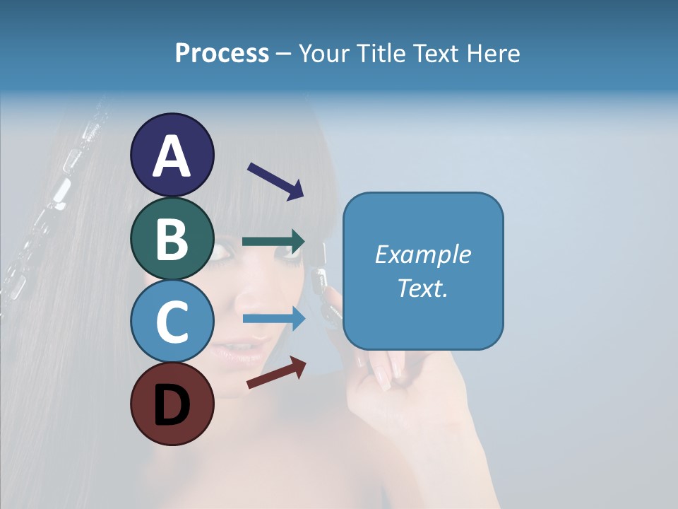 Gentle Brunette Blue PowerPoint Template