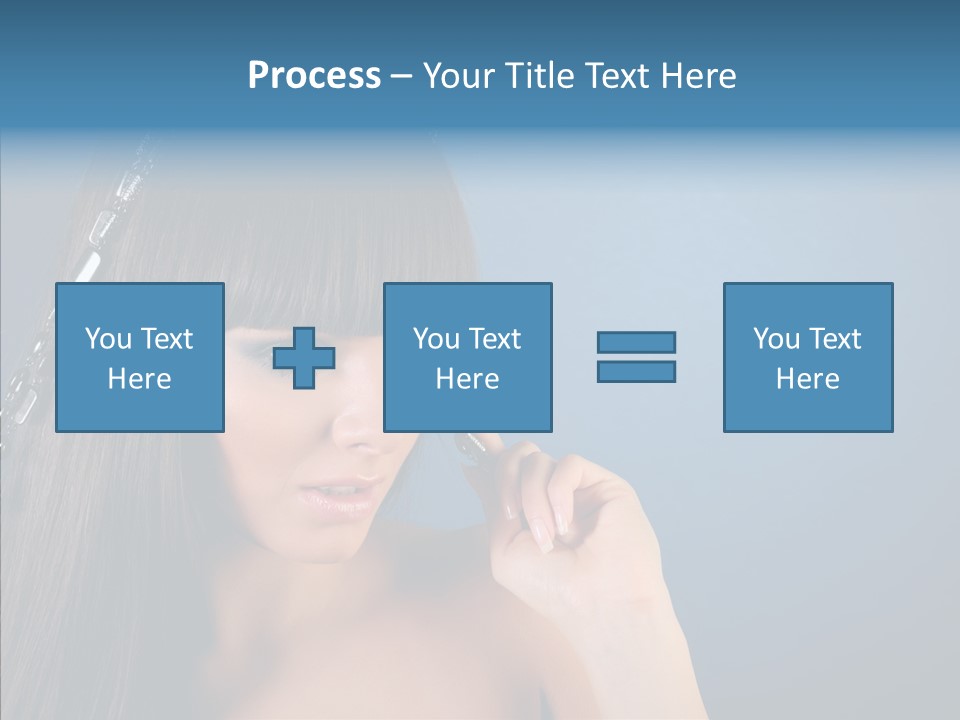 Gentle Brunette Blue PowerPoint Template