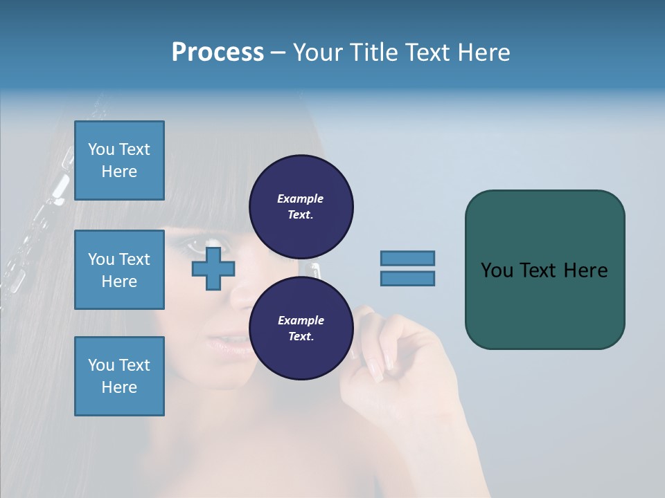 Gentle Brunette Blue PowerPoint Template