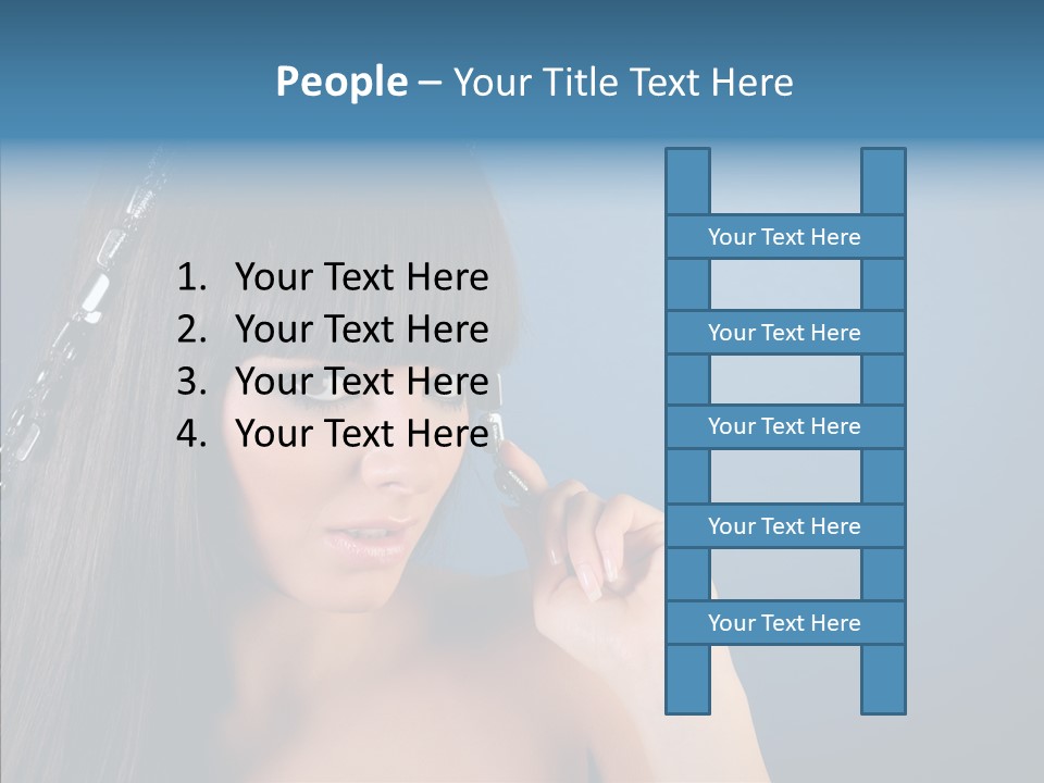 Gentle Brunette Blue PowerPoint Template