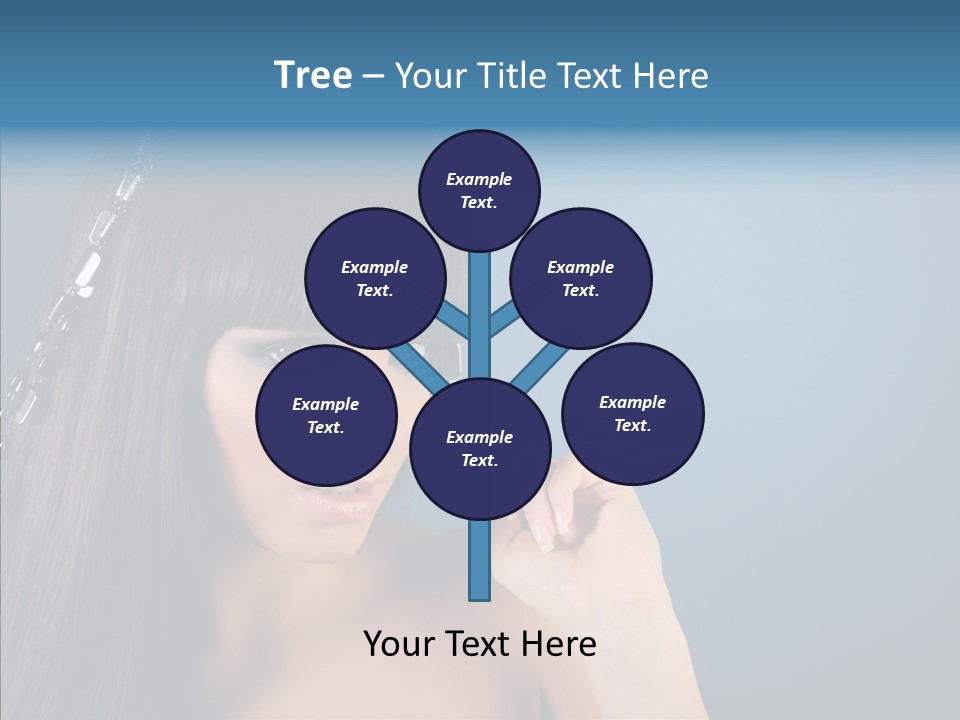 Gentle Brunette Blue PowerPoint Template