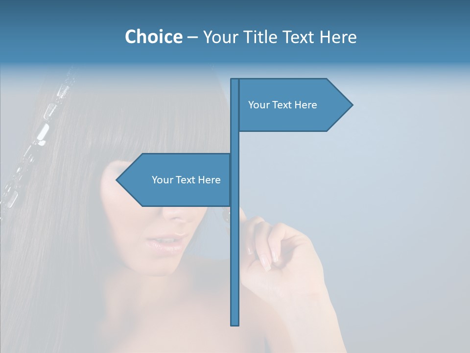 Gentle Brunette Blue PowerPoint Template