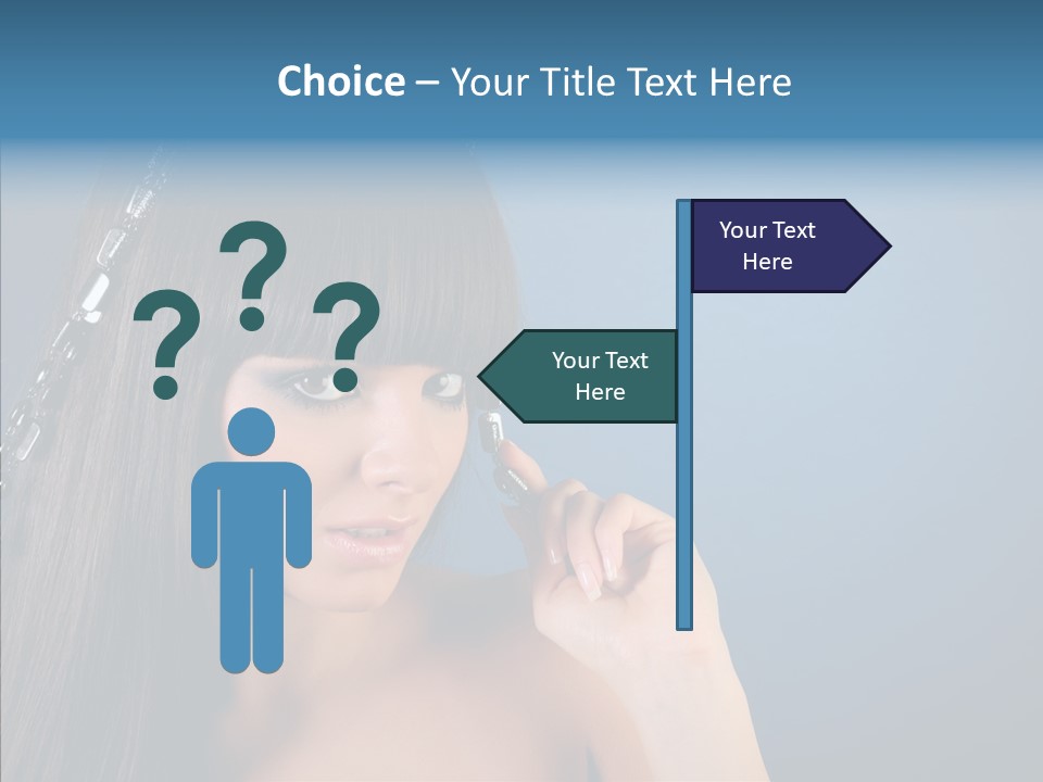 Gentle Brunette Blue PowerPoint Template
