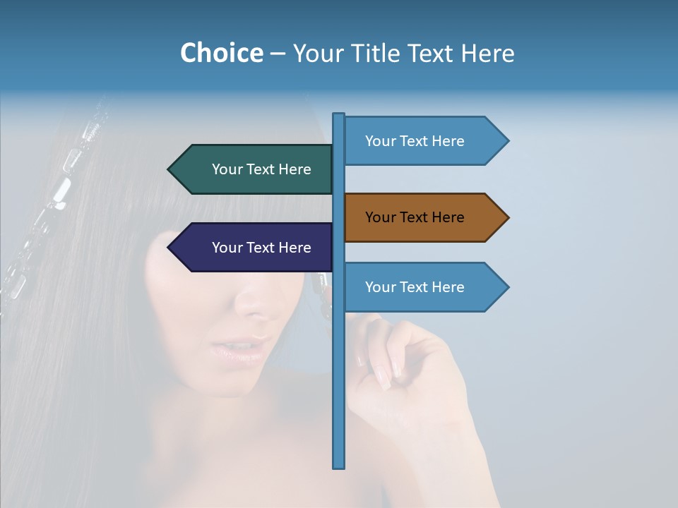 Gentle Brunette Blue PowerPoint Template