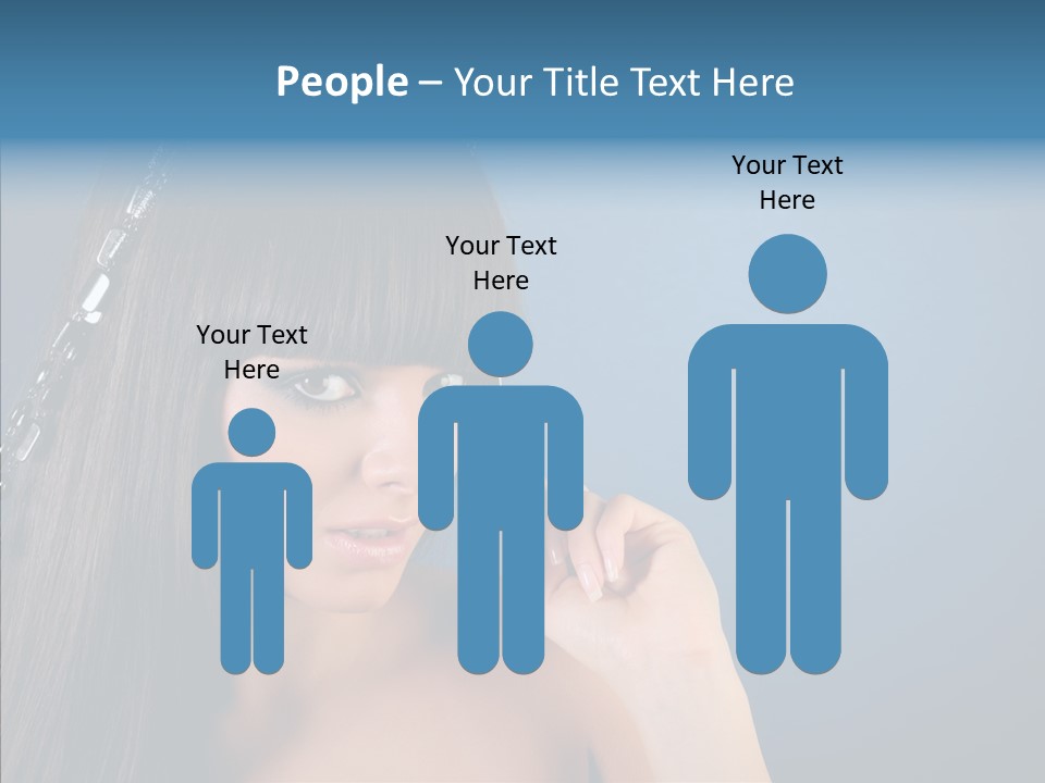 Gentle Brunette Blue PowerPoint Template