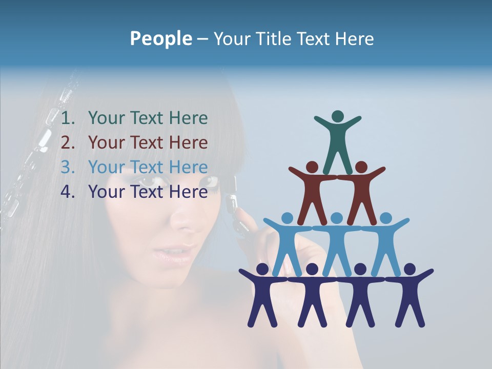 Gentle Brunette Blue PowerPoint Template