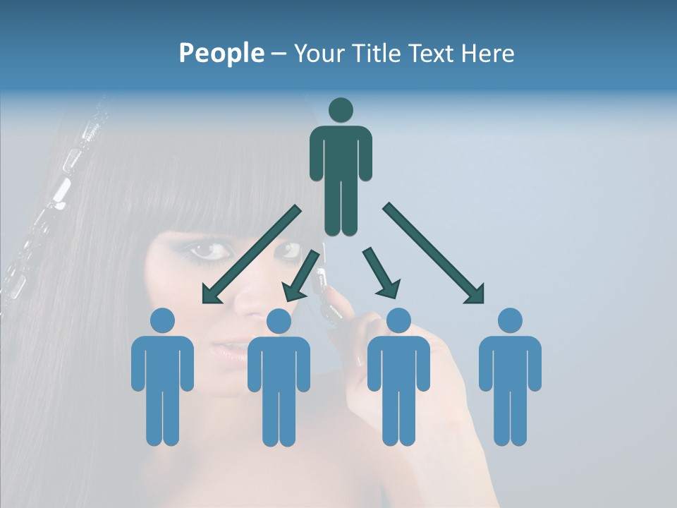 Gentle Brunette Blue PowerPoint Template