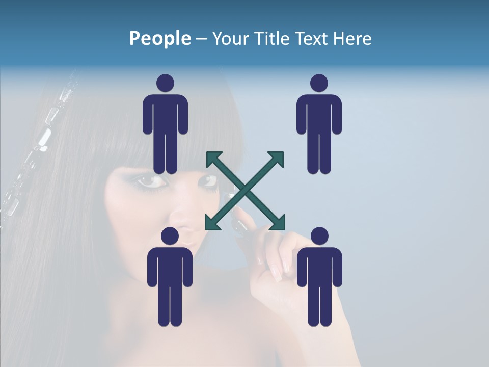 Gentle Brunette Blue PowerPoint Template