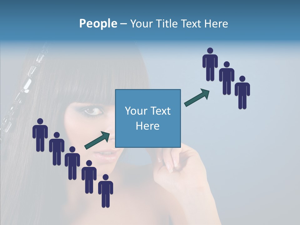 Gentle Brunette Blue PowerPoint Template