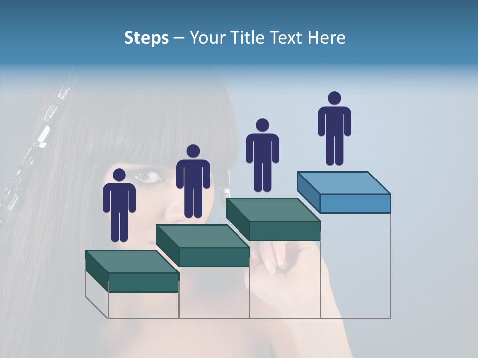 Gentle Brunette Blue PowerPoint Template