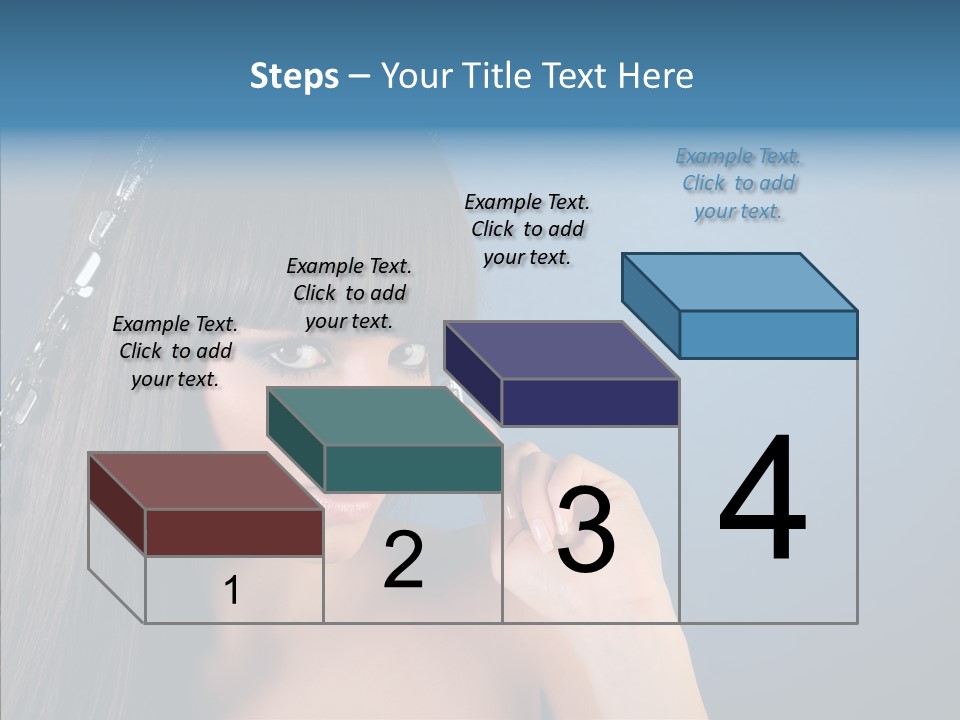 Gentle Brunette Blue PowerPoint Template