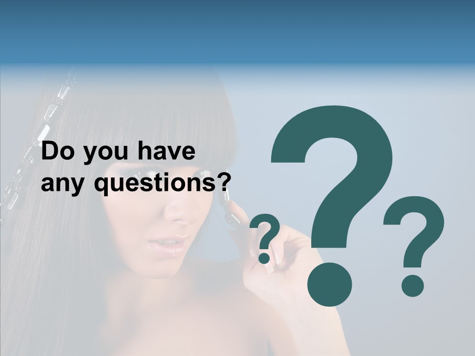 Gentle Brunette Blue PowerPoint Template