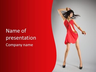 Woman Elegance Black PowerPoint Template