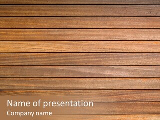 Wood Horizontal Fence PowerPoint Template