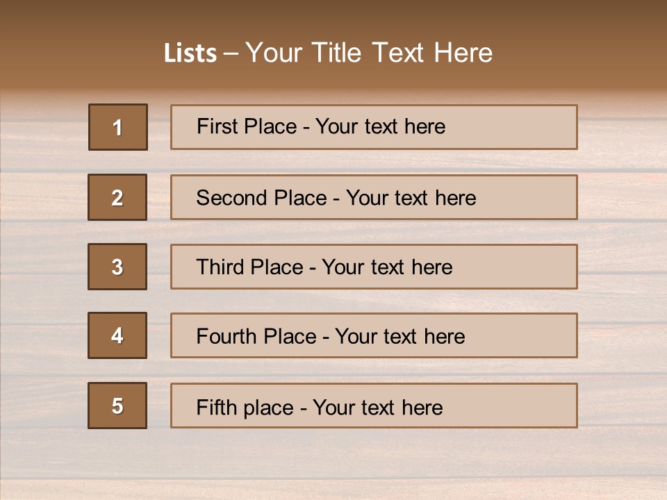 Wood Horizontal Fence PowerPoint Template