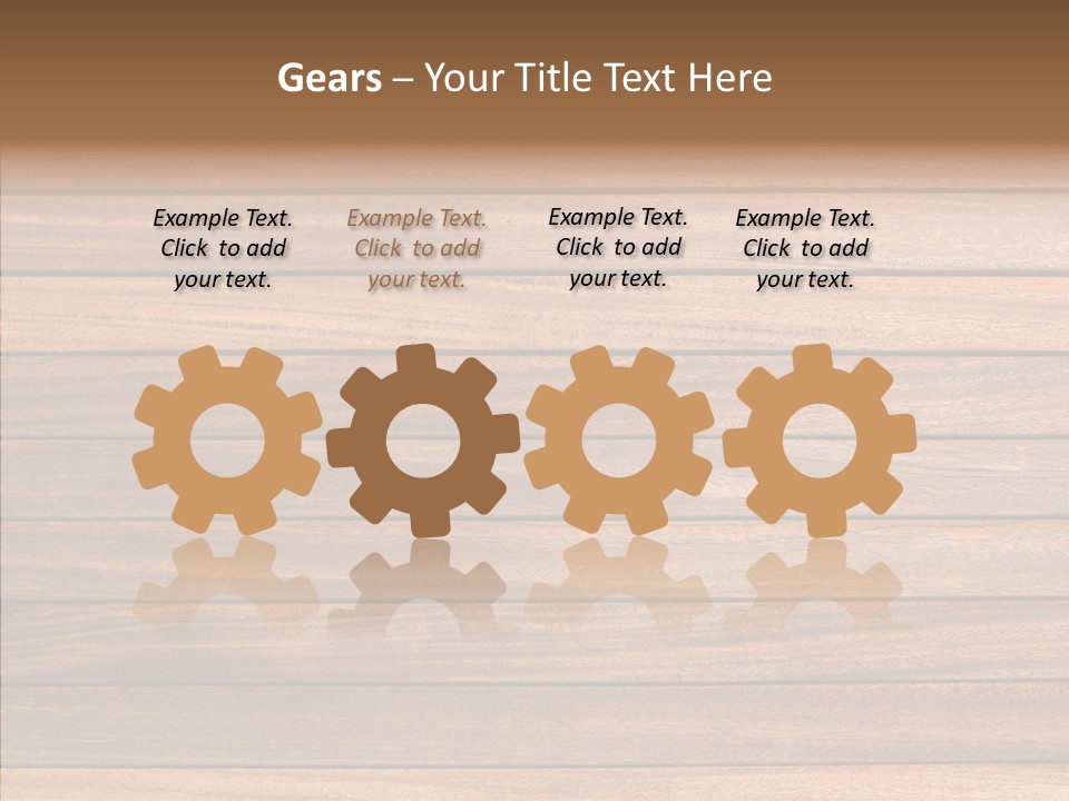 Wood Horizontal Fence PowerPoint Template