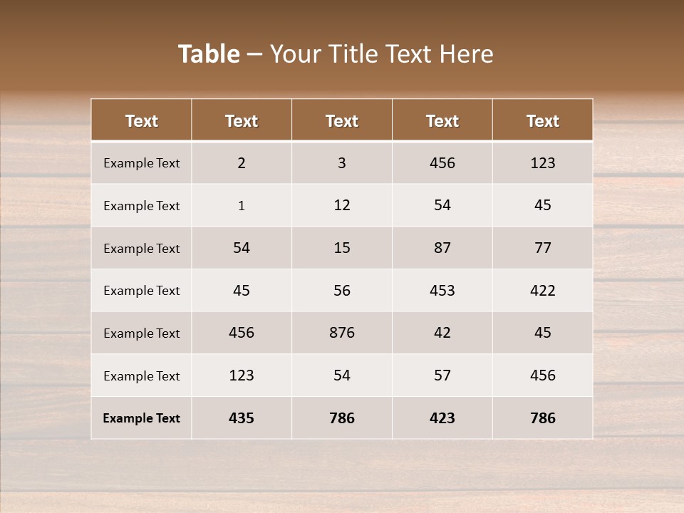Wood Horizontal Fence PowerPoint Template