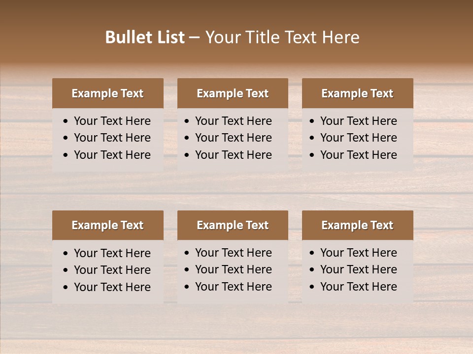 Wood Horizontal Fence PowerPoint Template