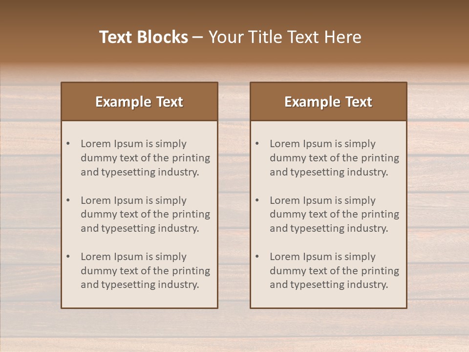 Wood Horizontal Fence PowerPoint Template