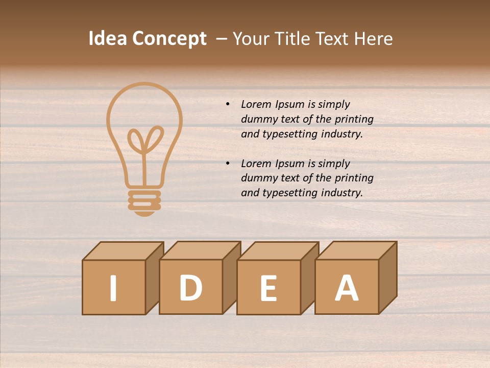 Wood Horizontal Fence PowerPoint Template