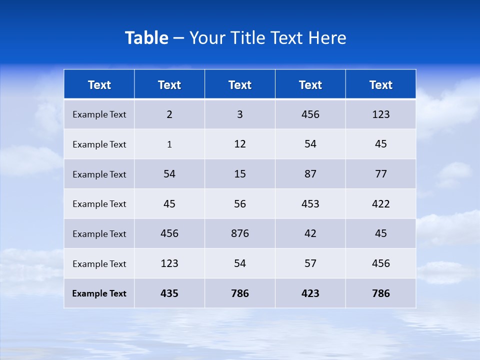 Idyllic Sky Climate PowerPoint Template