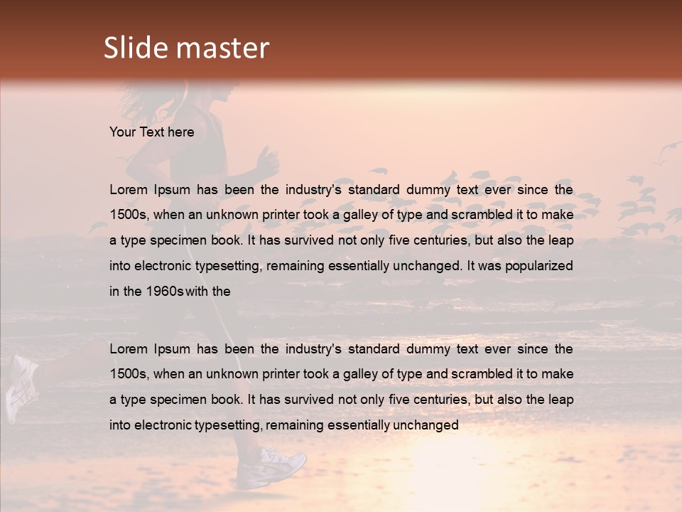 Sweat Runner Shape PowerPoint Template