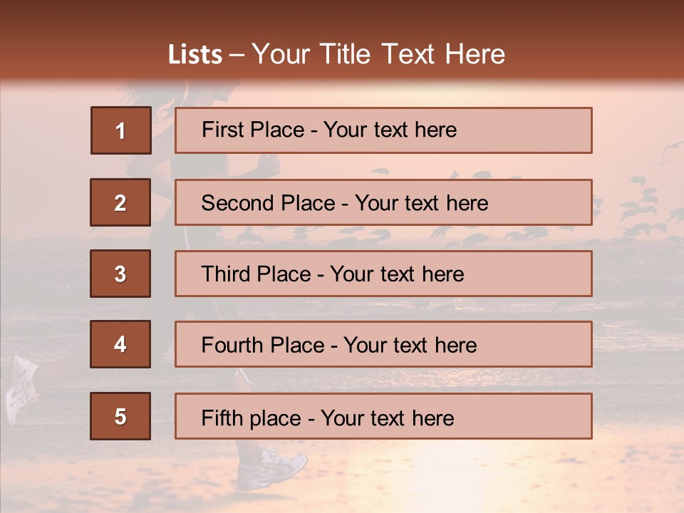 Sweat Runner Shape PowerPoint Template