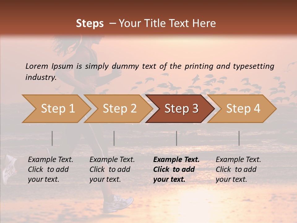 Sweat Runner Shape PowerPoint Template