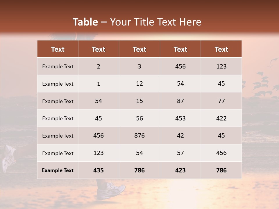 Sweat Runner Shape PowerPoint Template