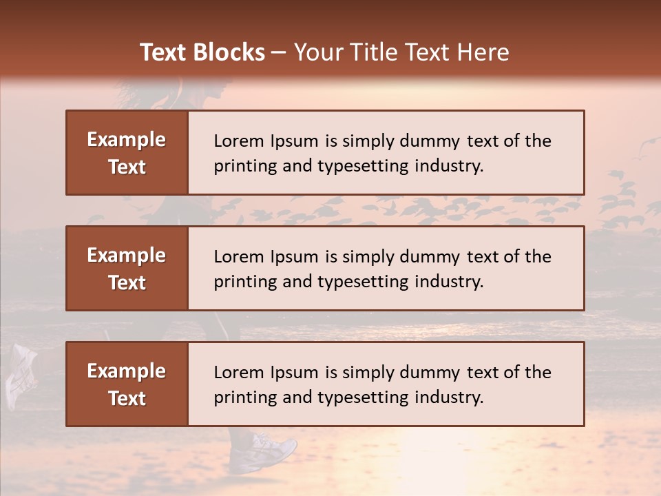Sweat Runner Shape PowerPoint Template