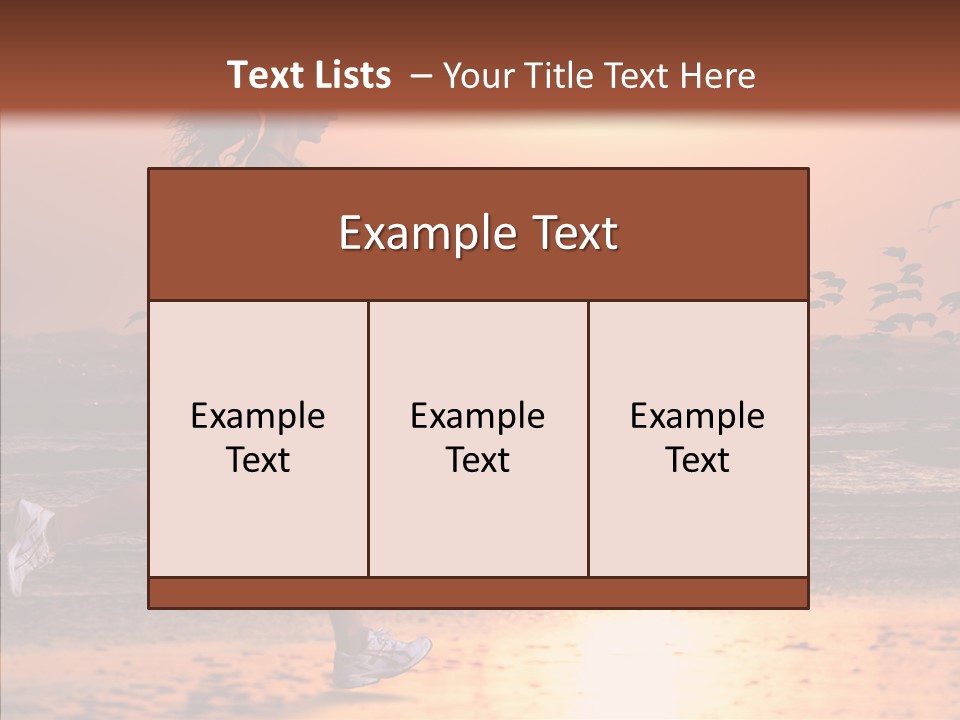 Sweat Runner Shape PowerPoint Template