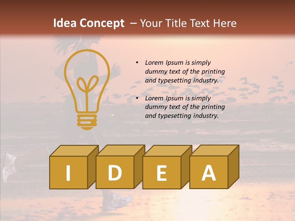 Sweat Runner Shape PowerPoint Template