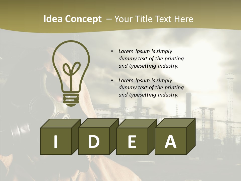 Disaster Fear Military PowerPoint Template