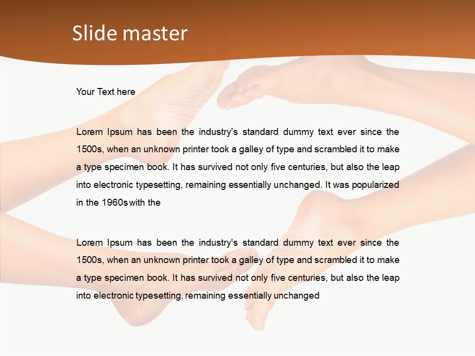 Long Spa Legs PowerPoint Template