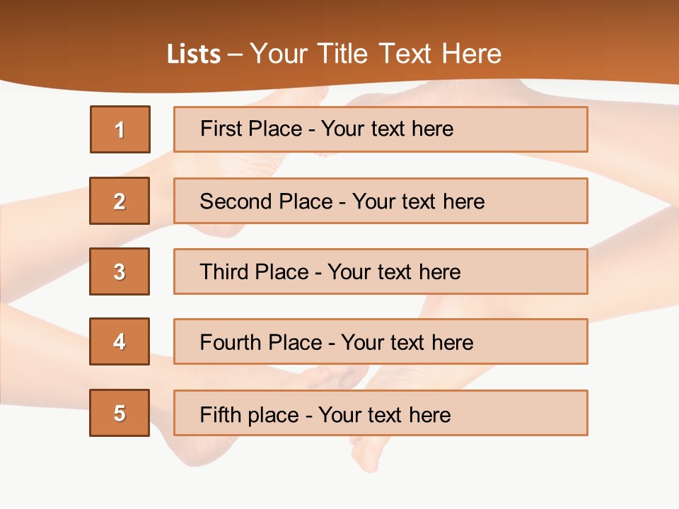 Long Spa Legs PowerPoint Template