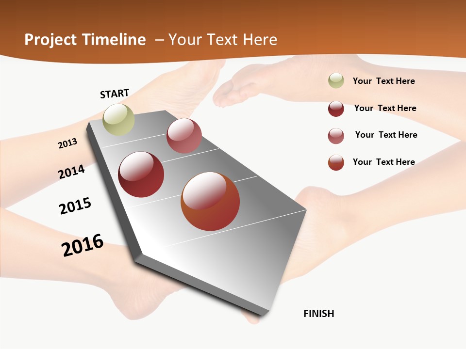 Long Spa Legs PowerPoint Template