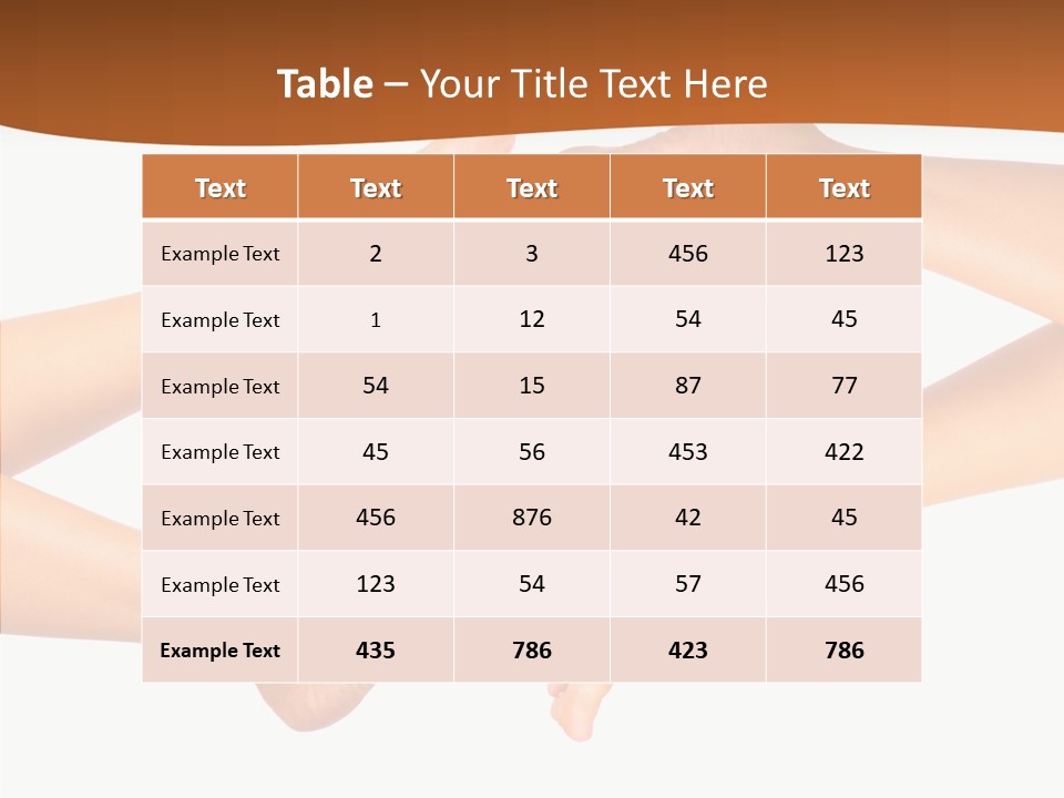 Long Spa Legs PowerPoint Template