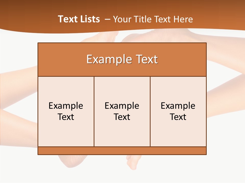 Long Spa Legs PowerPoint Template