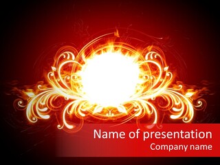 Glow Ignition Abstract PowerPoint Template