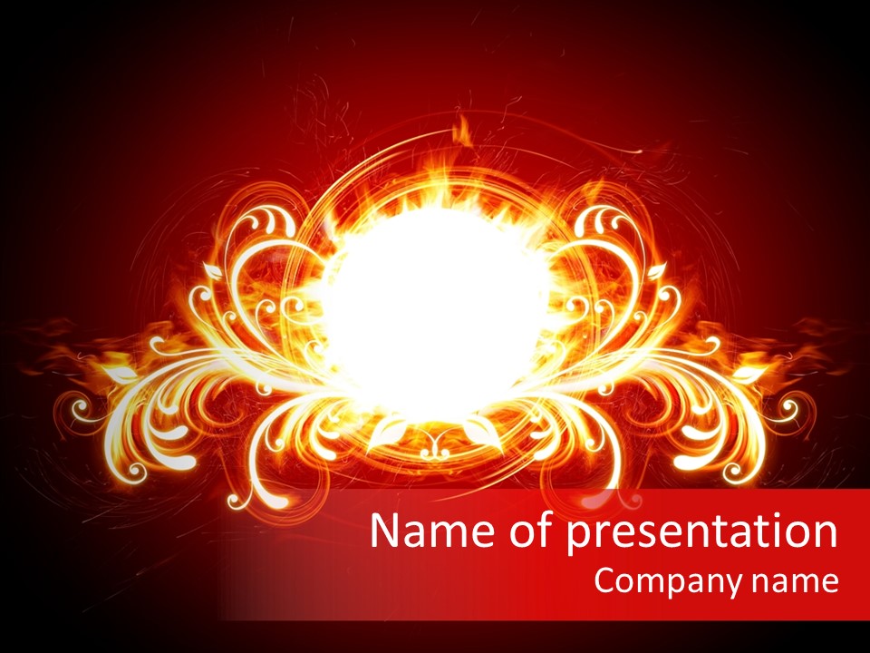 Glow Ignition Abstract PowerPoint Template