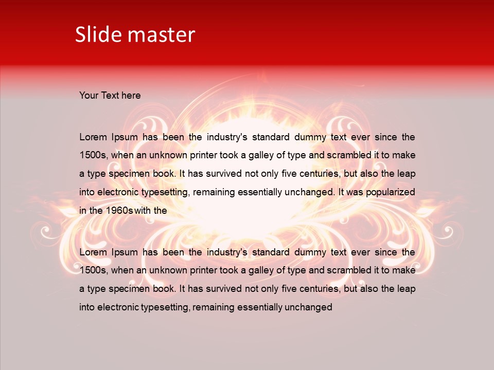 Glow Ignition Abstract PowerPoint Template