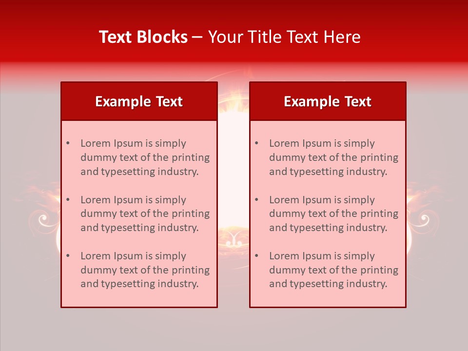 Glow Ignition Abstract PowerPoint Template